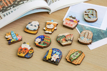 猴子設計 Monkey Design 木製マグネット｜印刻磁鐵