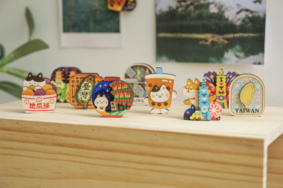 猴子設計 Monkey Design 木製マグネット｜印刻磁鐵