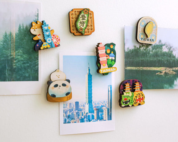 猴子設計 Monkey Design 木製マグネット｜印刻磁鐵