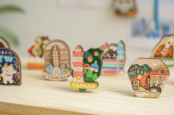 猴子設計 Monkey Design 木製マグネット｜印刻磁鐵