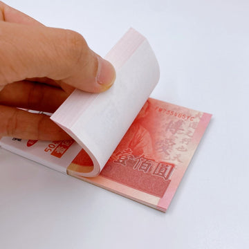 100台湾ドル 100台湾元 札束 フルカラーメモ帳（50枚綴り）｜100元 鈔票便條紙 50張/本