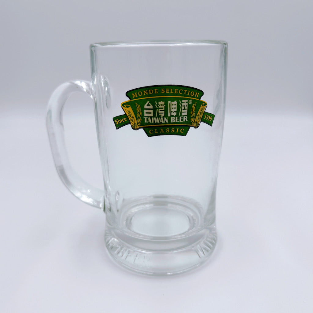 台湾ビールロゴ入りビールジョッキ｜台灣啤酒LOGO啤酒杯｜約300ml