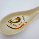 台湾レトロ メラミン製 台湾レンゲ いちばん文字・なす柄｜台灣路邊攤用 美耐皿台式湯匙 一番平假名・茄子