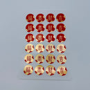 ミニ吉祥もんじステッカー 吉祥もんじ 4種類2色（福・春・財・吉）｜迷你吉祥文字貼紙 吉祥文字4種2色 （福・春・財・吉） 各種類3枚