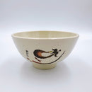 台湾レトロ メラミン製 飯碗 おいしい文字・なす柄｜台灣路邊攤用 美耐皿南京碗 美味・好吃平假名・茄子