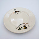 台湾レトロ メラミン製 小円皿 おいしい文字・なす柄｜台灣路邊攤用 美耐皿中式圓盤 美味・好吃平假名・茄子