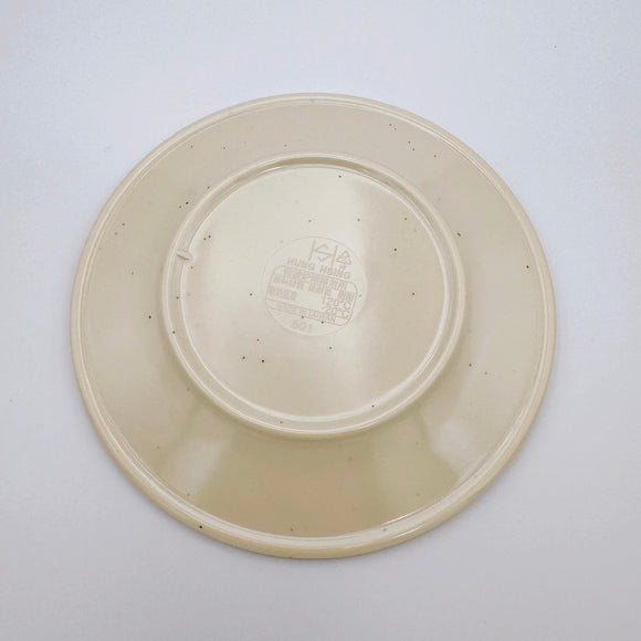 台湾レトロ メラミン製 小円皿 おいしい文字・なす柄｜台灣路邊攤用 美耐皿中式圓盤 美味・好吃平假名・茄子