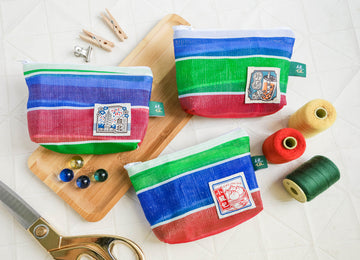 猴子設計 Monkey Design 台湾漁師網バッグ地 コインケース（ポーチ・小銭入れ）｜寶島包