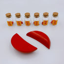 台湾ポエ占い用 瓶入りミニポエ 筊杯（ジャオペイ）｜祈福平安 迷你筊杯（ラベル吉祥もんじ6種類から選べる）