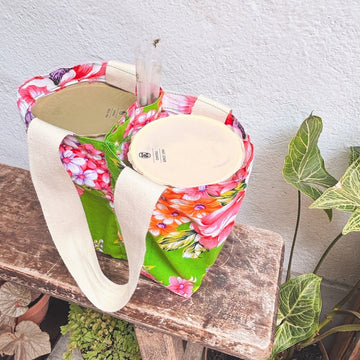 Hakka Rainy 客家花布 ドリンクバッグ（2杯用）｜花布雙杯飲料提袋｜台湾花布