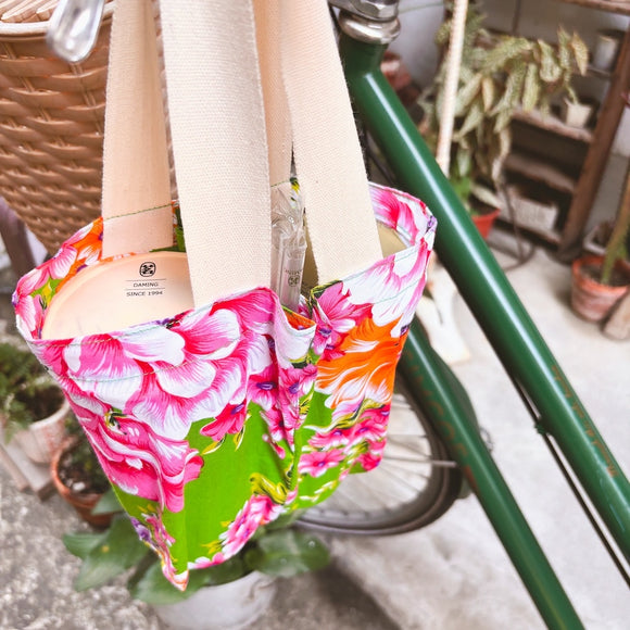 Hakka Rainy 客家花布 ドリンクバッグ（2杯用）｜花布雙杯飲料提袋｜台湾花布