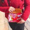 Hakka Rainy 客家花布 がま口ショルダーバッグ（大）｜方形口金肩背包（大）｜台湾花布