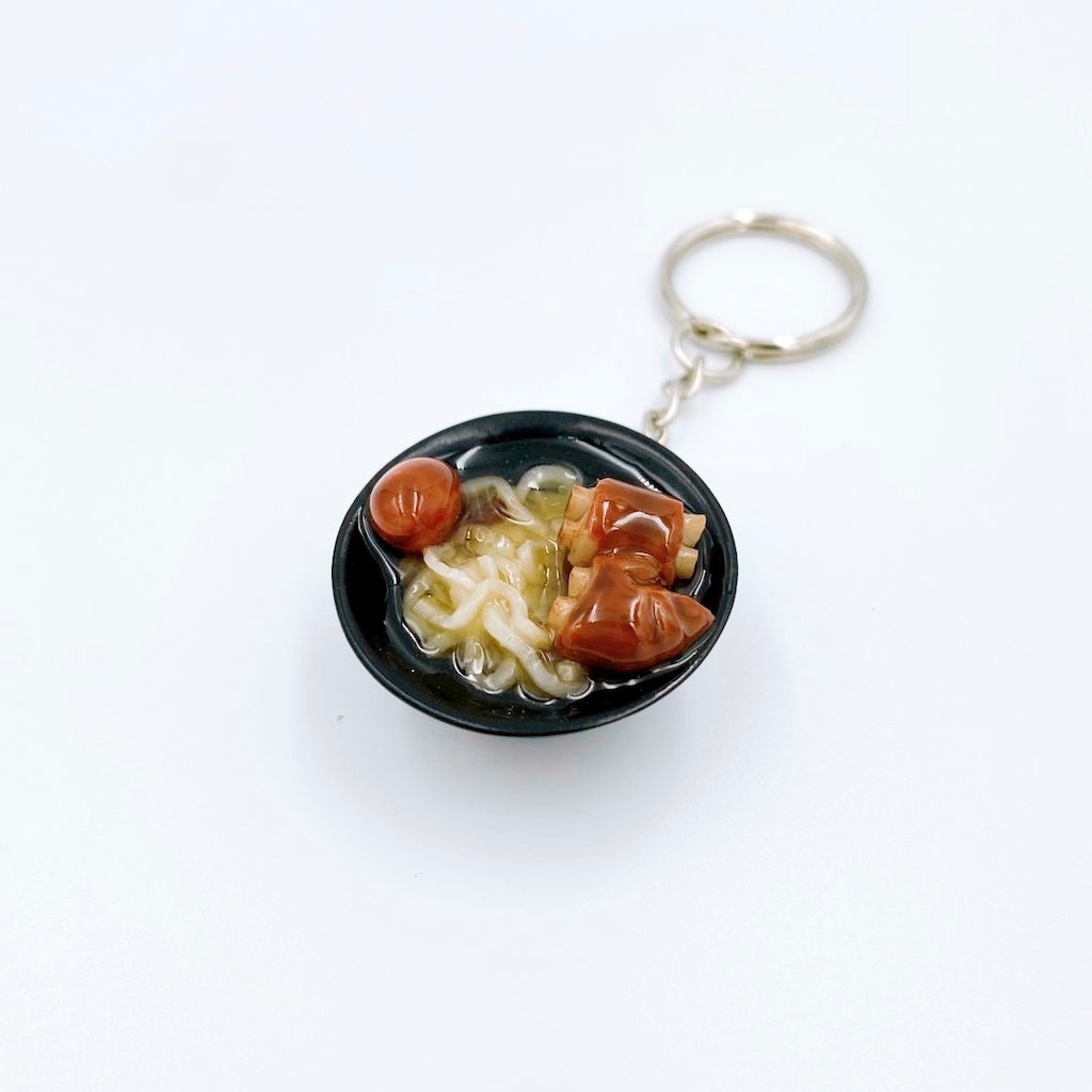 台湾レトロキーホルダー 猪脚麺線（豚足そうめん）ミニチュア｜台灣
