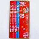 レトロ可愛い 台湾 利百代 台湾花布（客家花布）柄鉛筆｜利百代 台灣花布鉛筆組｜硬度：2B