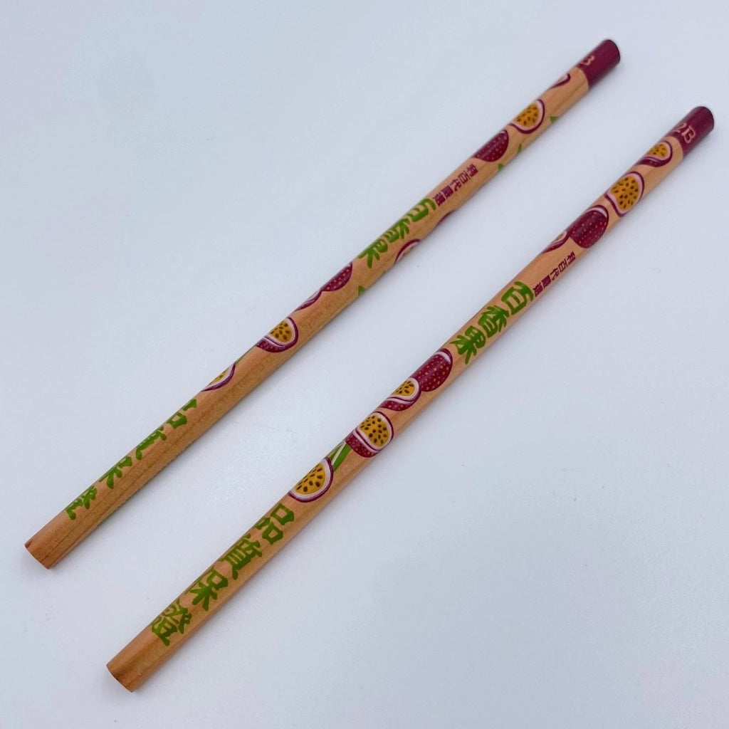 レトロ可愛い 台湾 利百代 台湾果物（パッションフルーツ）柄鉛筆｜利百代 台灣水果 百香果 鉛筆｜硬度：2B
