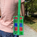 台湾製 漁師網 ナイロンドリンクバッグ（水筒カバー・水筒ホルダー・水筒入れ）肩掛けタイプ グリーン｜茄芷袋飲料袋 綠 肩背式