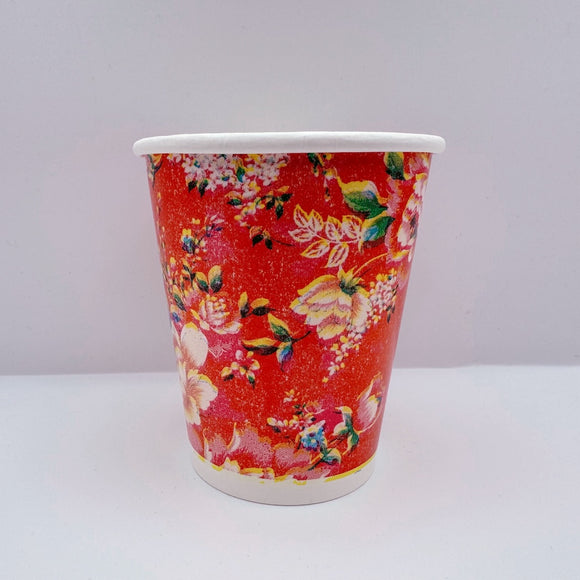 台湾 客家花布柄 紙コップ 10個入セット（台湾花布）｜台灣客家花布圖案紙杯 10個入