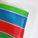 台湾製 漁師網 ナイロンバッグ (茄芷袋) 台湾カラー ボーダー ショルダーストラップタイプ｜Mサイズ｜茄芷袋 肩背款