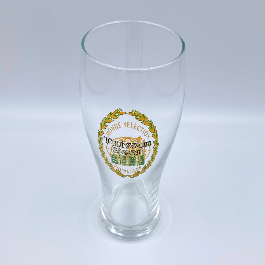 レア 台湾ビールロゴ入りビールグラス｜台灣啤酒LOGO復古啤酒杯｜約330ml