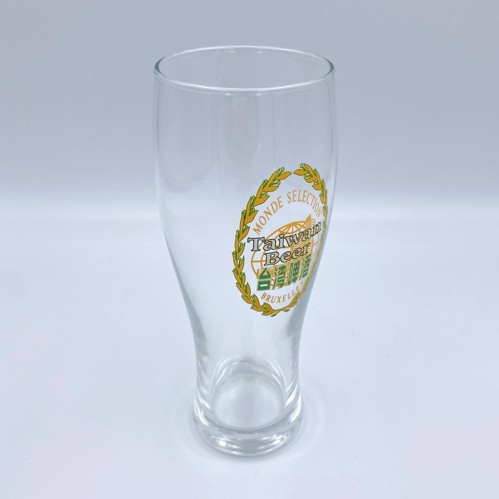 レア 台湾ビールロゴ入りビールグラス｜台灣啤酒LOGO復古啤酒杯｜約330ml