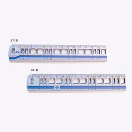 台北メトロ Taipei Metro 371／381型電車 木製定規｜台北捷運 列車造型木尺 371／381型列車 木尺