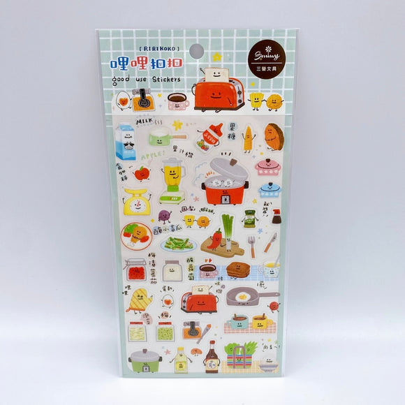 RIRIKOKO 台湾食品テーマ 透明ステッカー （台湾製）｜哩哩扣扣 好煮藝 透明手帳貼紙