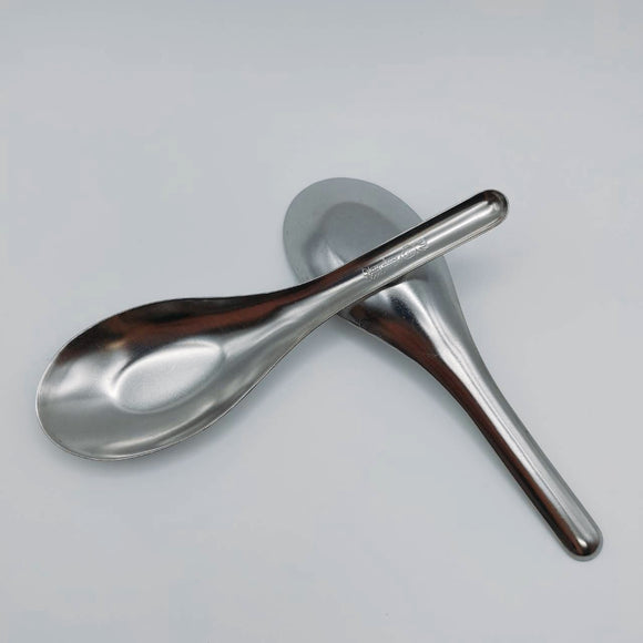 ステンレス製 金魚印 台湾レンゲ ストレート（底あり）｜金魚牌 不銹鋼平底台匙（台式湯匙）