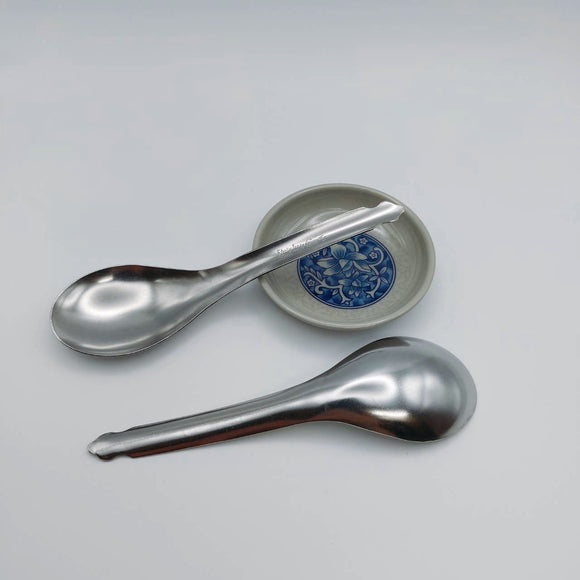 ステンレス製 金魚印 台湾レンゲ ストレート スリム（底なし）｜金魚牌 不銹鋼圓底台匙（台式湯匙）