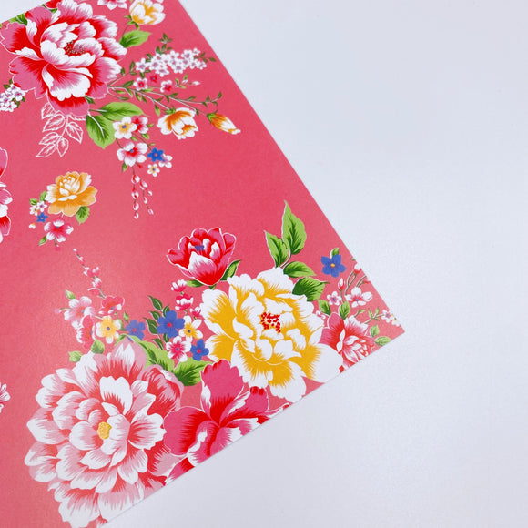 台湾花布 客家花布 折り紙 おりがみ 折り紙用 （大）｜客家花布摺紙 15x15cm（6種類柄各4枚・合計24枚入り）