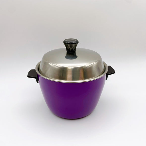 ミニクッカー 電鍋型蓋付き碗 電鍋ミニチュア ミニ電鍋｜紫