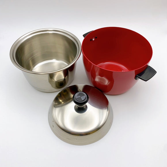 ミニクッカー 電鍋型蓋付き碗 電鍋ミニチュア ミニ電鍋｜赤