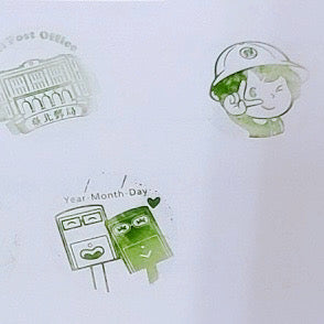 中華郵政（台湾郵便局）レトロ郵便受け スタンプセット｜中華郵政 郵筒造型印章組