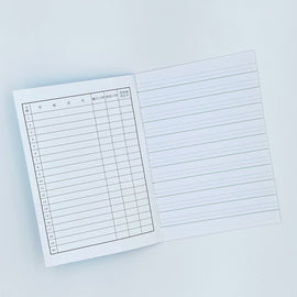 レトロ可愛い！台湾の小学生用 英語宿題ノート｜英語作業（横線）｜水色｜英語作業簿