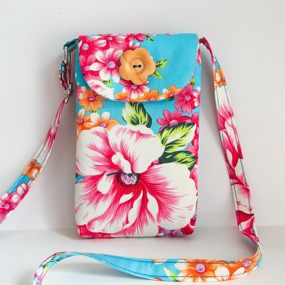 Hakka Rainy 客家花布 スマホショルダーバッグ（サコッシュ）｜手機肩背包｜台湾花布