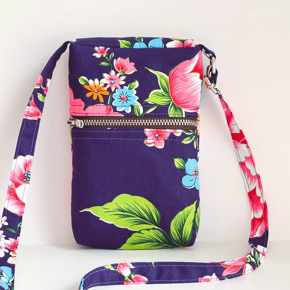 Hakka Rainy 客家花布 スマホショルダーバッグ（サコッシュ）｜手機肩背包｜台湾花布