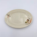 台湾レトロ メラミン製 冷菜用楕円皿 いちばん文字・なす柄｜台灣路邊攤用 美耐皿腰只盤 一番平假名・茄子