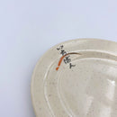 台湾レトロ メラミン製 冷菜用楕円皿 いちばん文字・なす柄｜台灣路邊攤用 美耐皿腰只盤 一番平假名・茄子