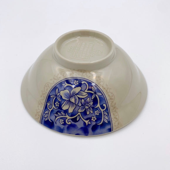 台湾レトロ メラミン製 魯肉飯・鶏肉飯用ボウル 飯碗 花柄｜台灣路邊攤用 美耐皿生意碗（魯肉飯碗） 藍花紋
