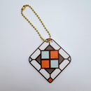 台湾マジョリカタイル柄 キーホルダー型 台湾交通系ICカード 落英雙璧（ラクエイソウヘキ）｜台灣花磚造型悠遊卡