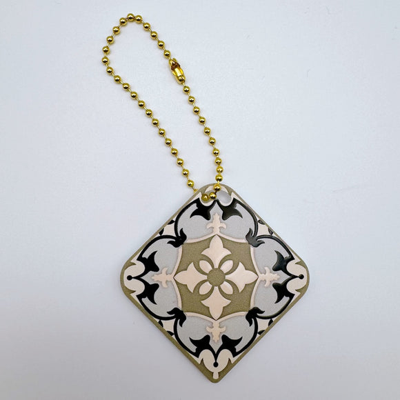 台湾マジョリカタイル柄 キーホルダー型 台湾交通系ICカード 翠葉石亭（スイヨウセキテイ）｜台灣花磚造型悠遊卡