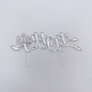 レトロ可愛い！台湾誕生日ケーキの飾り 生日快楽（お誕生日おめでとう）ブルー｜生日蛋糕 生日快樂 插牌 藍色 2枚入