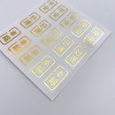 吉祥もんじ 3種類 ミニステッカー（平安・好運・幸福）｜透明好運貼（平安・好運・幸福） 貼紙 3種類 合計15枚