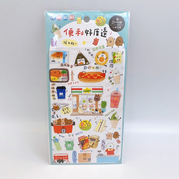 RIRIKOKO 台湾コンビニ日常 透明ステッカー （台湾製）｜哩哩扣扣 便利好厝邊 透明手帳貼紙