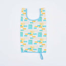 印花楽 折りたたみエコバッグ 鉄窓花タイル ライムオレンジ｜可收捲小背心袋 鐵花窗磚牆 萊姆橙黃