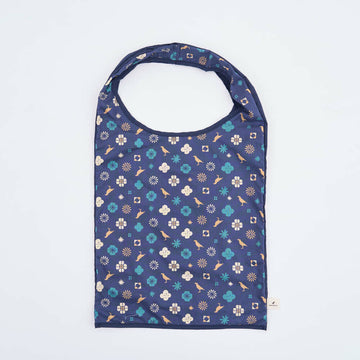 印花楽 肩掛けエコバッグ クラシック柄 落ち着きブルー｜中型側揹背心袋 經典花色 沉穩藍