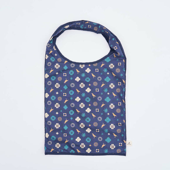 印花楽 肩掛けエコバッグ クラシック柄 落ち着きブルー｜中型側揹背心袋 經典花色 沉穩藍