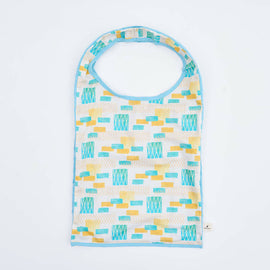 印花楽 肩掛けエコバッグ 鉄窓花タイル ライムオレンジ｜中型側揹背心袋 鐵花窗磚牆 萊姆橙黃