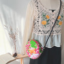 Hakka Rainy 客家花布 丸いミニショルダーバッグ｜圓形肩背包｜台湾花布