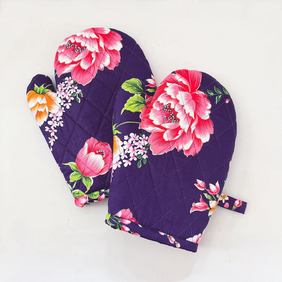 Hakka Rainy 客家花布 キッチンミトン（オーブンミット）｜花布耐熱手套｜台湾花布