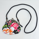 Hakka Rainy 客家花布 がま口ショルダーバッグ｜古銅金口金肩背包｜台湾花布